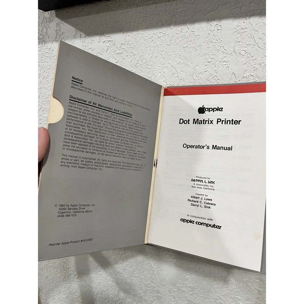 Vintage Apple Dot Matrix Printer Guide with Demo Floppy Diskette